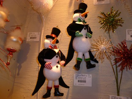 two tuxedo snowguys